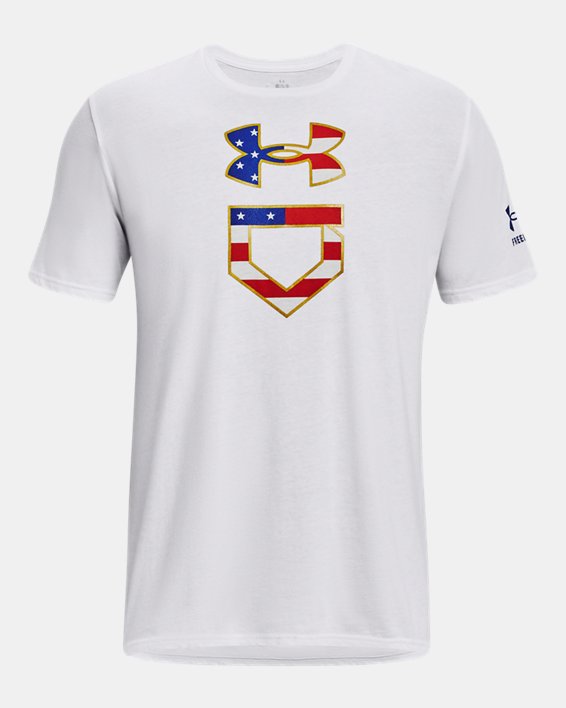 Men's UA Baseball USA Logo Short Sleeve, White, pdpMainDesktop image number 4